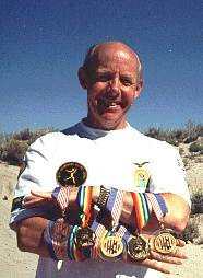 Barry Groves, at the age of 60, takes 3 Gold Medals with 2 World records in 1996